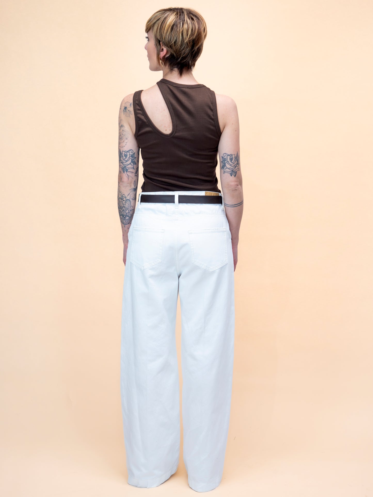 Pantalone dritto bianco